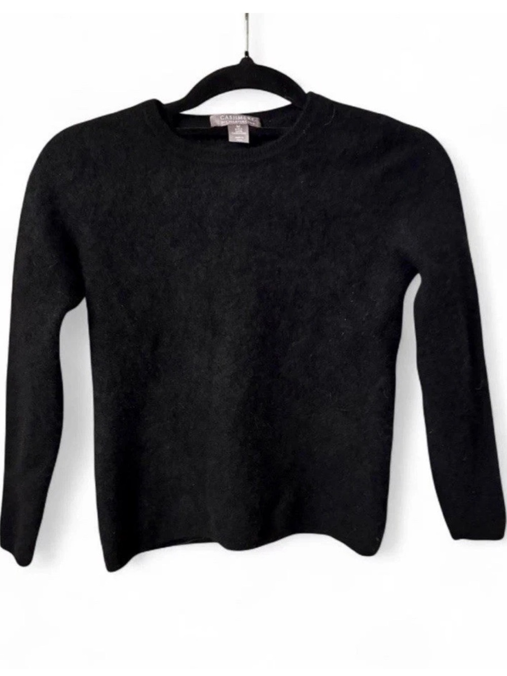 Charter Club Black Crewneck Sweater 100% cashmere to apply.